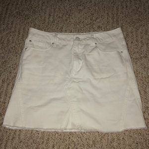 White jean skirt